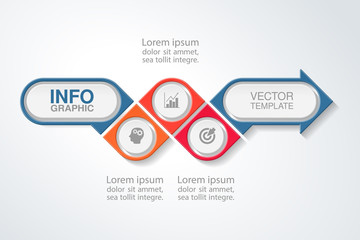 Vector infographic template for diagram, graph, presentation, chart, business concept with 3 options.