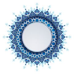 Fototapeta premium Arabic floral ornament and morocco geometric pattern for islamic banner background