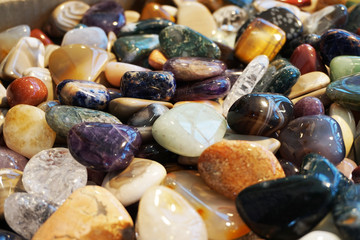 different mineral gems collection as nice background