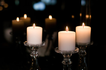 candles shine in the dark and illuminate your love