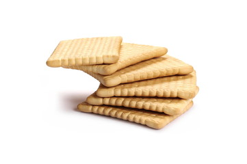 Traditional biscuits isolated on white background