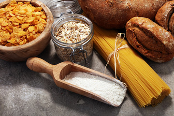whole grain products with complex carbohydrates