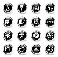 car service icon set