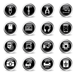 electronics repair icon set