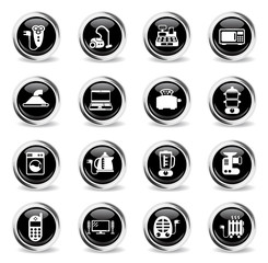 electronics supermarket icon set