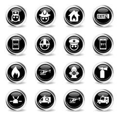 Naklejka premium emergency icon set