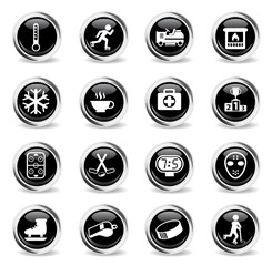 ice rink icon set