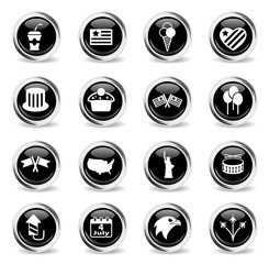 independence day icon set
