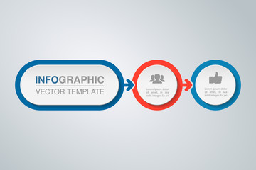 Vector infographic template for diagram, graph, presentation, chart, business concept with 2 options.