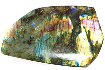 blue labradorite mineral isolted