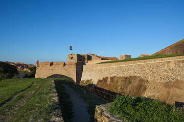 Collioure, medieval fortress called Chateau Royal, Languedoc-Roussillon, France