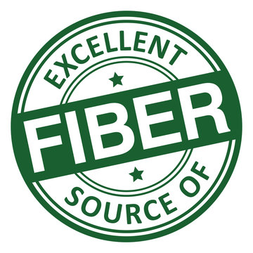 Excellent Source of Fiber. Vector Rubber Stamp.