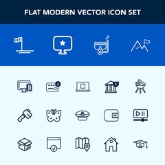 Modern, simple vector icon set with navy, grill, meat, mexico, water, sea, beach, payment, banking, butterfly, construction, element, card, white, hat, sailor, cap, baja, blue, bag, cooking, axe icons