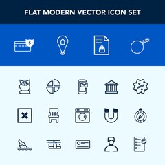 Modern, simple vector icon set with falling, europe, greek, comfortable, weapon, discount, equipment, machine, business, clean, washer, sky, coin, pie, location, bird, closed, greece, phone, map icons