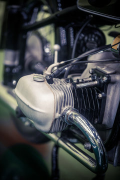 Vintage motorcycle boxer engine