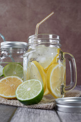 fruits, vitamins, natural, fresh products, oranges, KIWI, summer juice, lime, mint, drink, lemonade