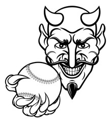 Devil Baseball Sports Mascot