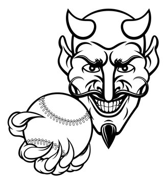 Devil Baseball Sports Mascot