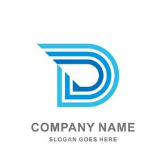 Monogram Letter D Geometric Square Circle Architecture Interior Construction Business Company Stock Vector Logo Design Template