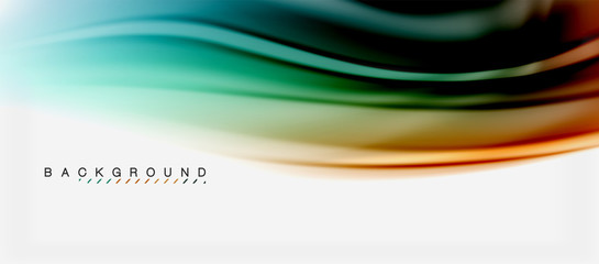 Blurred fluid colors background, abstract waves lines, vector illustration