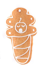 baby christmas gingerbread isolated