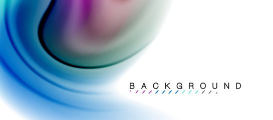 Swirl fluid flowing colors motion effect, holographic abstract background