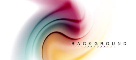 Swirl fluid flowing colors motion effect, holographic abstract background