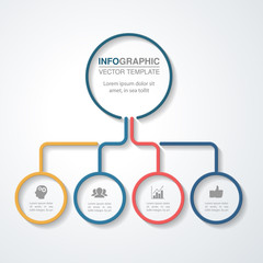 Vector infographic template for diagram, graph, presentation, chart, business concept with 4 options.