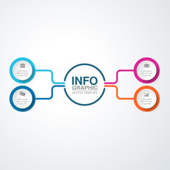 Vector infographic template for diagram, graph, presentation, chart, business concept with 4 options.