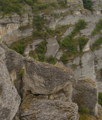 Tourist places in Europe. Landscapes of Bulgaria. The Balkan Mountains. The Madara Rider or Madara Horseman. National historical and archaeological reserve 