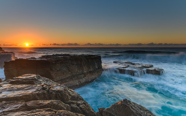 Rocky Sunrise Seascape