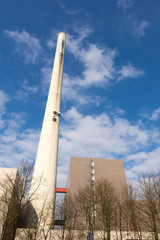 building of mine with blue sky