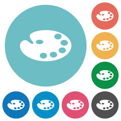 Obraz premium Color palette flat round icons