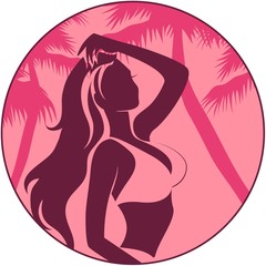 Woman chilling on seaside