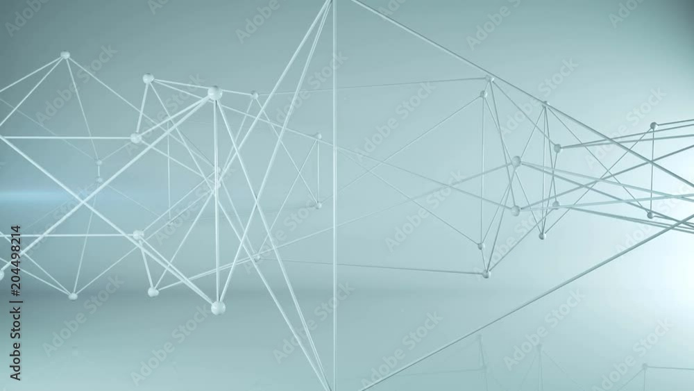 Poster blue mesh of internet connections. information technology concept. computer generated seamless loop 