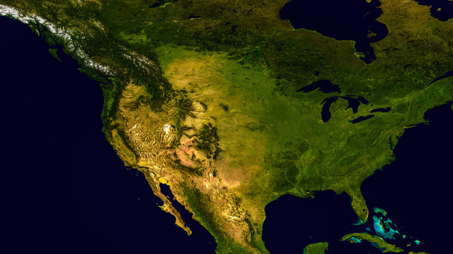 United States of America as it looks like from space. Elements of this image are furnished by NASA