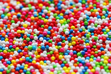Fototapeta na wymiar close up of colorful sprinkle sugar background.