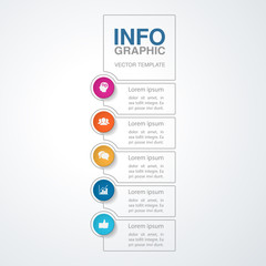 Vector infographic template for diagram, graph, presentation, chart, business concept with 5 options.