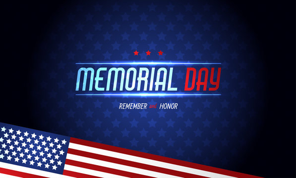 Happy Memorial Day. Greeting card. Vector illustration