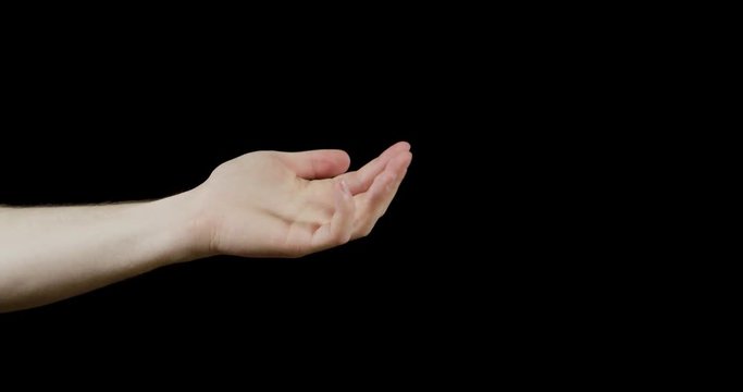 Hand asking for money