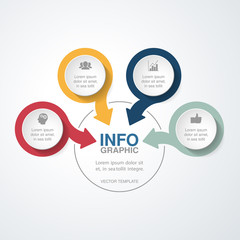 Fototapeta premium Vector infographic template for diagram, graph, presentation, chart, business concept with 4 options.