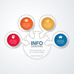 Vector infographic template for diagram, graph, presentation, chart, business concept with 4 options.