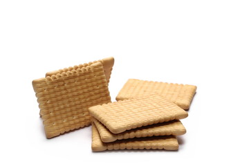 Traditional biscuits isolated on white background