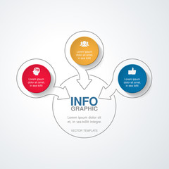 Vector infographic template for diagram, graph, presentation, chart, business concept with 3 options.