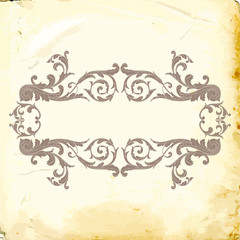 Vector baroque of vintage elements for design. 