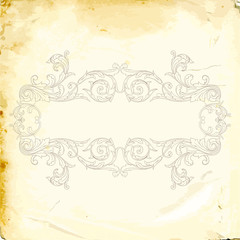 Vector baroque of vintage elements for design. 