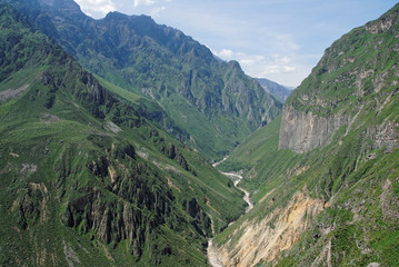 Naklejka premium Colca Canyon in Arequipa Region Hiking Peru