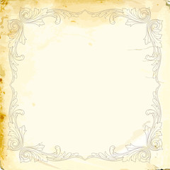 Vector baroque of vintage elements for design. 