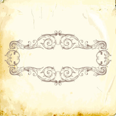 Vector baroque of vintage elements for design. 