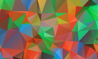 low poly geometric background consisting of triangles of different sizes and colors